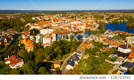 Aerial view of Jindrichuv Hradec, Czech Republic Aerial view of Jindrichuv Hradec, Czech Republic 116723591
