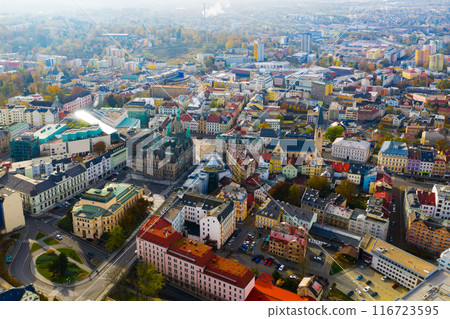 Aerial cityscape of Liberec city in Czech Republic 116723595