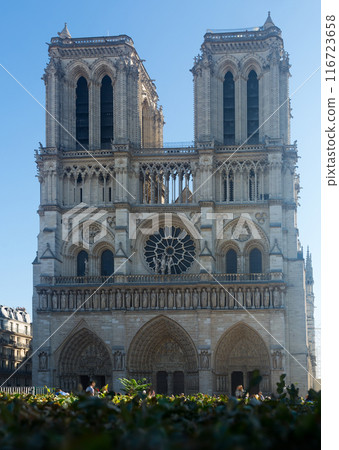 Famous landmark Notre Dame Cathedral a Catholic cathedral, France 116723658