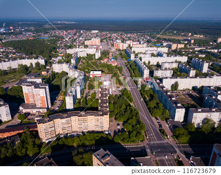 Top view of the city Orekhovo-Zuyevo. Top view of the city Orekhovo-Zuyevo. 116723679