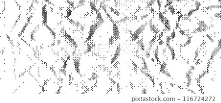 Pixelated wrinkled grained texture bitmap. Dither grunge crumpled background. Abstract dotted distressed overlay. Crease halftone wallpaper. Retro comic pixel art backdrop. Rough effect vector Pixelated wrinkled grained texture bitmap. Dither grunge crumpled background. Abstract dotted distressed overlay. Crease halftone wallpaper. Retro comic pixel art backdrop. Rough effect vector 116724272