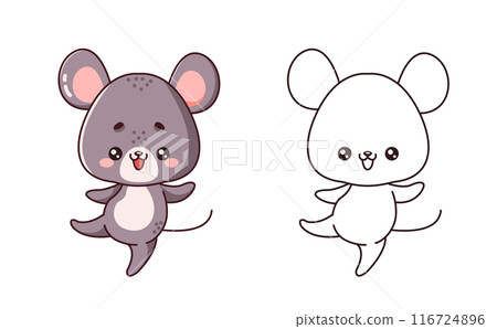 Happy little mouse dancing cartoon character coloring page Happy little mouse dancing cartoon character coloring page 116724896