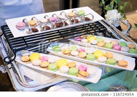 Colorful cake sweets buffet image 116724954