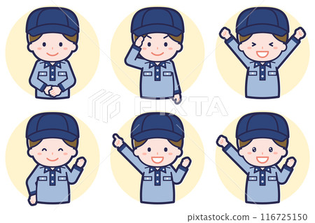 Male postman pose set_01 116725150