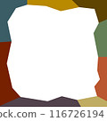 Simple geometric frame in earth tones, square 116726194