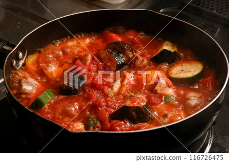 Ratatouille being simmered Ratatouille being simmered 116726475