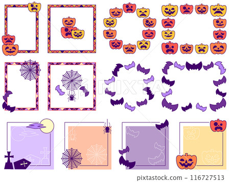 A set of cute Halloween mini frames A set of cute Halloween mini frames 116727513