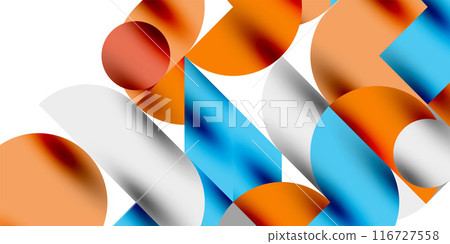 Tech minimal circular shapes geometric art. Vector modern circles Tech minimal circular shapes geometric art. Vector modern circles 116727558