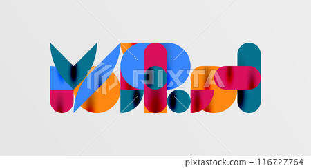 Circles, semi circles, squares and round shapes mosaic techno art. Vector Illustration For Wallpaper, Banner, Background, Card, Book Illustration, landing page Circles, semi circles, squares and round shapes mosaic techno art. Vector Illustration For Wallpaper, Banner, Background, Card, Book Illustration, landing page 116727764