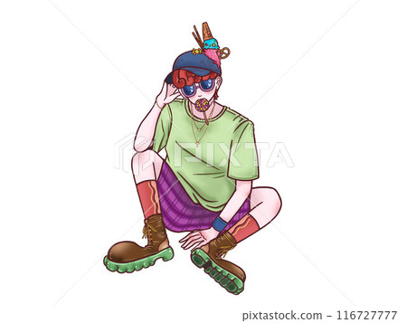 喜歡糖果的男孩,白色背景 喜歡糖果的男孩,白色背景 116727777