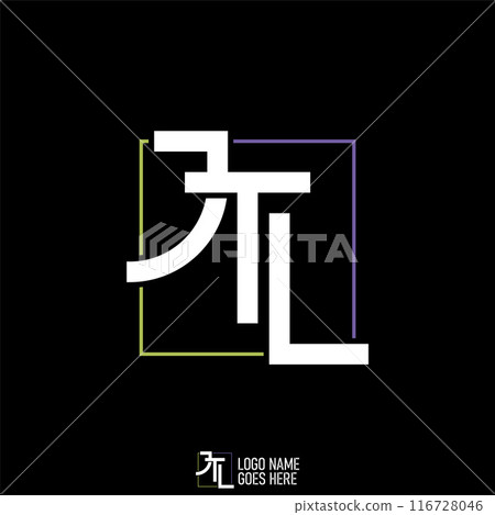 Logo design graphic concept creative premium vector stock letter initial JTL japan font cut connect square line. Related monogram typography branding Logo design graphic concept creative premium vector stock letter initial JTL japan font cut connect square line. Related monogram typography branding 116728046