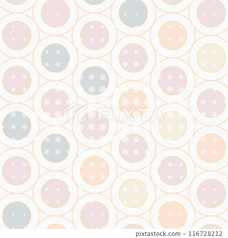 Seamless pattern with pastel polka dots 116728212