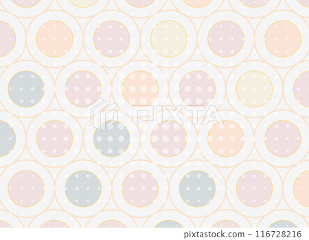 Seamless pattern with pastel polka dots 116728216