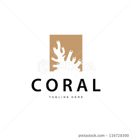 coral logo underwater seaweed plant simple template design marine decoration coral logo underwater seaweed plant simple template design marine decoration 116728300