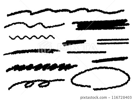 蠟筆或粉筆線黑色 116728403