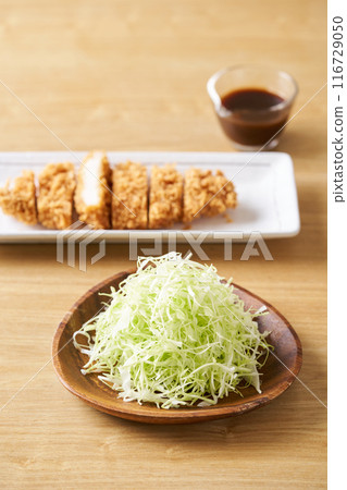 高麗菜絲和炸豬排 高麗菜絲和炸豬排 116729050
