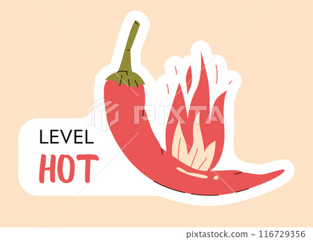 chili pepper hot level chili pepper hot level 116729356
