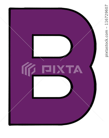 Simple alphabet B illustration material 116729607