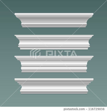 Crown cornice trim for ceiling. Wall moulding 116729838