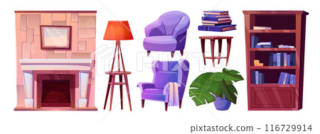 Living room furniture and interior decor. Living room furniture and interior decor. 116729914