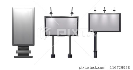 Outdoor advertising billboards set 116729938