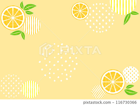 柑橘清新插畫背景素材 116730366