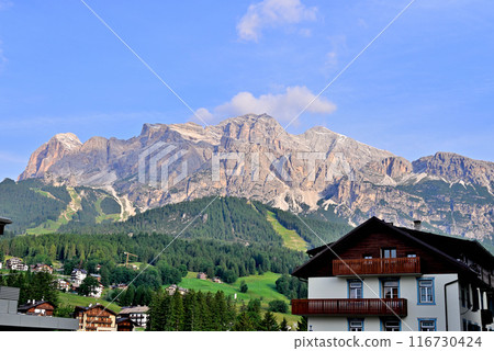Cortina d'Ampezzo from the Tofana massif 116730424