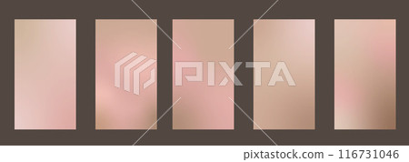 Nude gradient. Pastel nude background set, modern gradient vector design. Trendy screen. 116731046