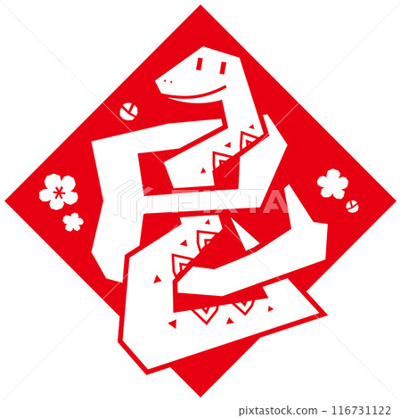 Snake, cutout, diamond, red 116731122