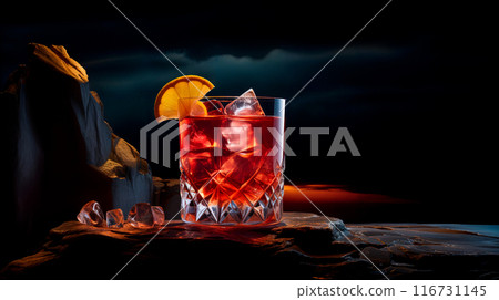 Refreshing alcoholic cocktail 116731145