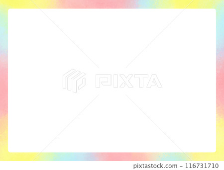 Fluffy rainbow colorful frame 116731710
