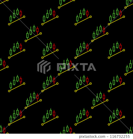 Candlestick charts formation vector linear seamless pattern Candlestick charts formation vector linear seamless pattern 116732255