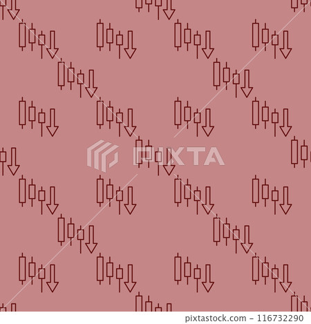 Down Trend with Candlestick Charts vector Technical Analysis seamless pattern in outline style Down Trend with Candlestick Charts vector Technical Analysis seamless pattern in outline style 116732290