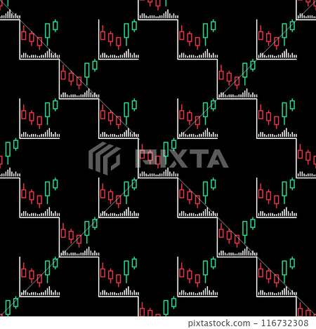 Technical Analysis vector Candlestick outline seamless pattern Technical Analysis vector Candlestick outline seamless pattern 116732308