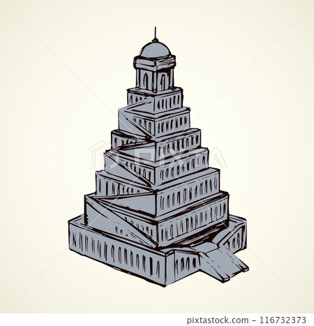 Tower of Babel. Vector drawing Tower of Babel. Vector drawing 116732373