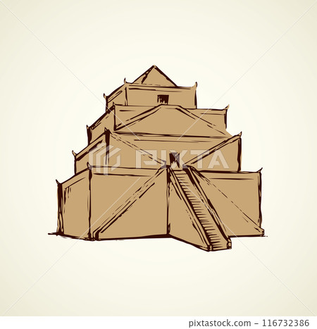 Tower of Babel. Vector drawing Tower of Babel. Vector drawing 116732386