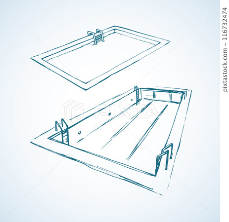 Pool. Vector drawing 116732474