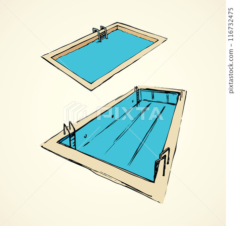 Pool. Vector drawing 116732475