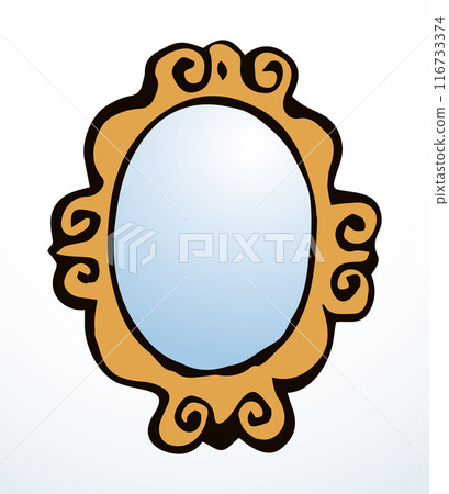 Framed mirror. Vector drawing icon 116733374