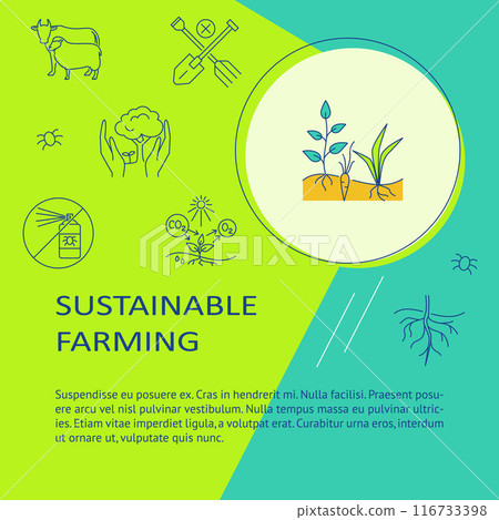 Sustainable eco farming banner template 116733398