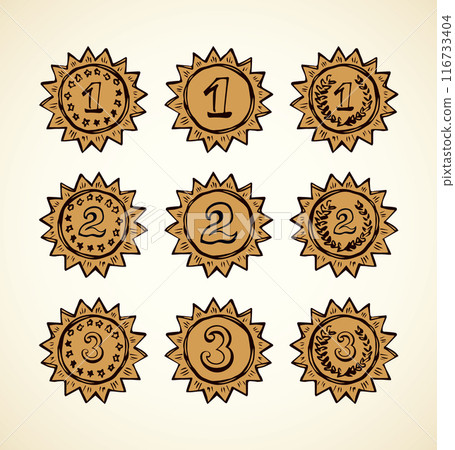 Medal. Vector drawing 116733404