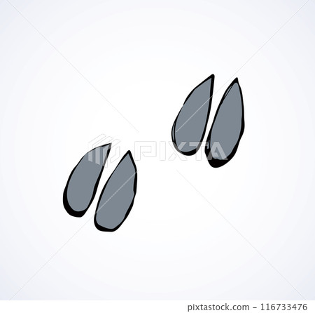 Traces of hooves. Vector drawing 116733476