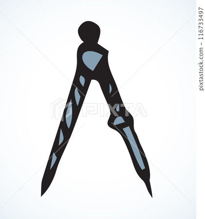 Compass. Vector drawing icon sign Compass. Vector drawing icon sign 116733497