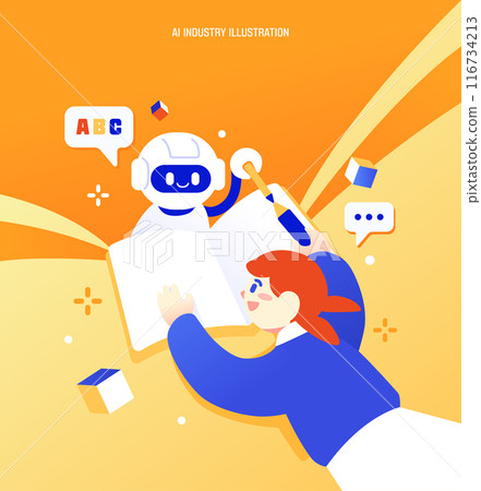 Artificial Intelligence Industry Science Illustration  116734213