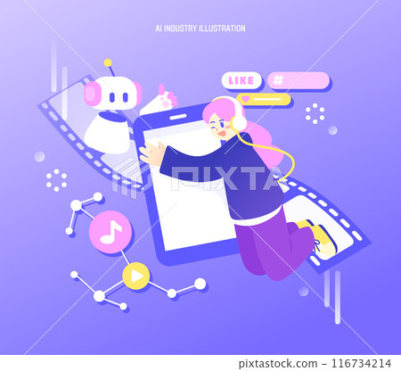 Artificial Intelligence Industry Science Illustration  116734214