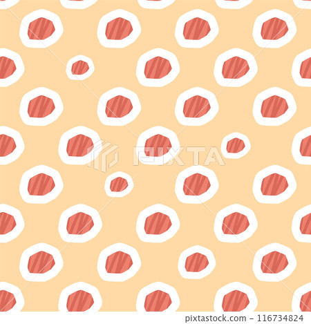 Geometric colorful gem shape seamless pattern. Cutouts abstract polka dots repeat background. Retro round stickers endless cover. Vector hand drawn flat illustration. Geometric colorful gem shape seamless pattern. Cutouts abstract polka dots repeat background. Retro round stickers endless cover. Vector hand drawn flat illustration. 116734824