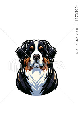 Color image of a Swiss Bernese Mountain Dog, large, powerful but gentle in nature. Color image of a Swiss Bernese Mountain Dog, large, powerful but gentle in nature. 116735004