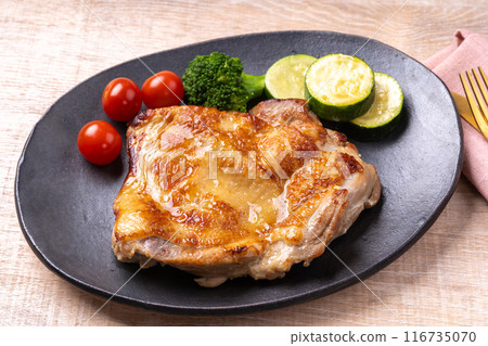 Chicken steak marinated in salt and koji Chicken steak marinated in salt and koji 116735070