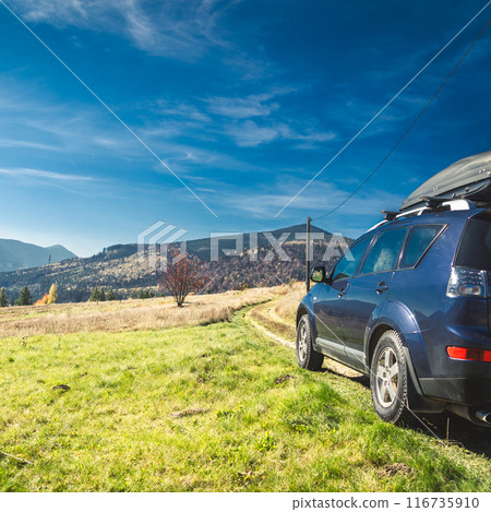 car for traveling with a mountain road car for traveling with a mountain road 116735910