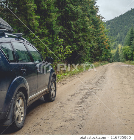 car for traveling with a mountain road car for traveling with a mountain road 116735960
